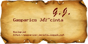 Gasparics Jácinta névjegykártya